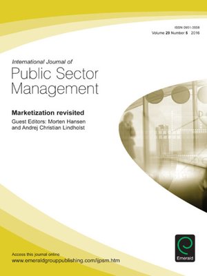 cover image of International Journal of Public Sector Management, Volume 29, Issue 5